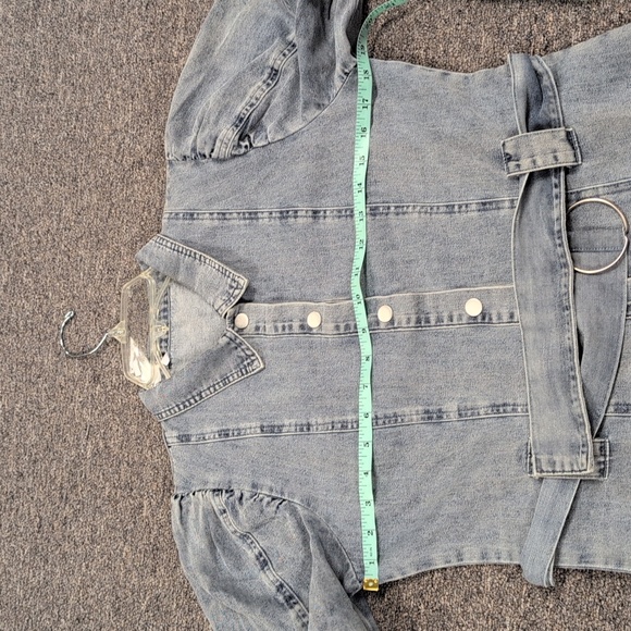 Fate Blue Denim Dress with Belted Waist - Picture 12 of 14